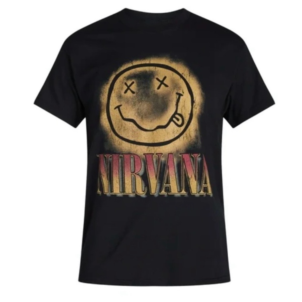🔥 5 for $25🔥 Nirvana Black and Gold Graphic T-Shirt